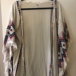 Free People Geometric Kimono